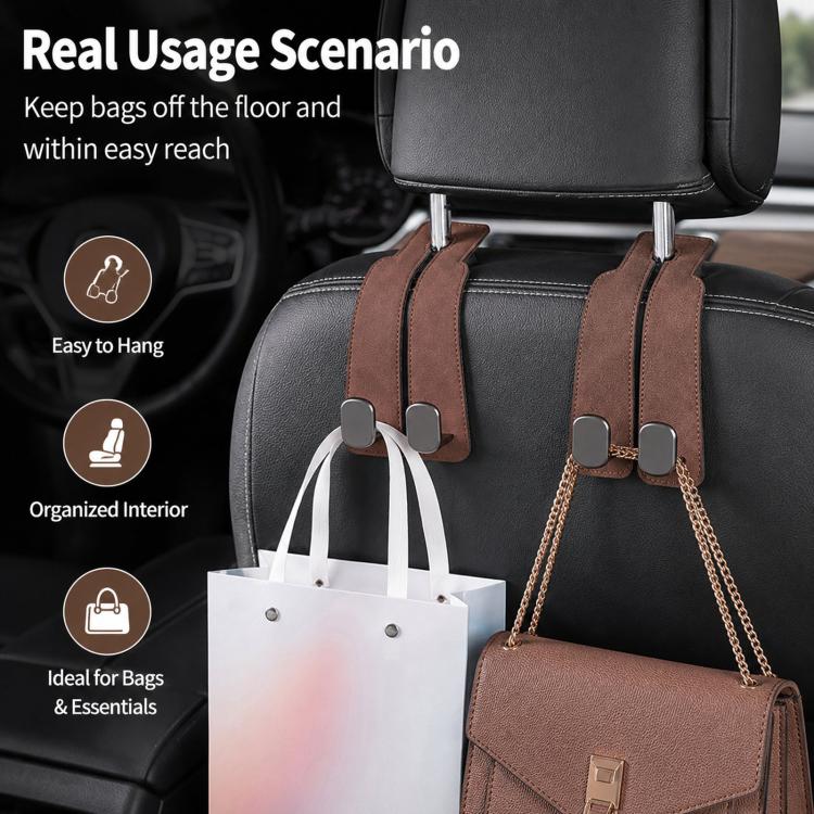 Car Seat Mack Multifunctional ABS Hook Mobile Phone Holder, Style: No Mark(Brown) - HoMEdemic™ 
