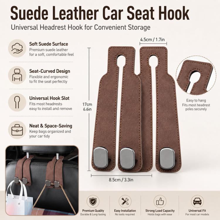 Car Seat Mack Multifunctional ABS Hook Mobile Phone Holder, Style: No Mark(Brown) - HoMEdemic™ 