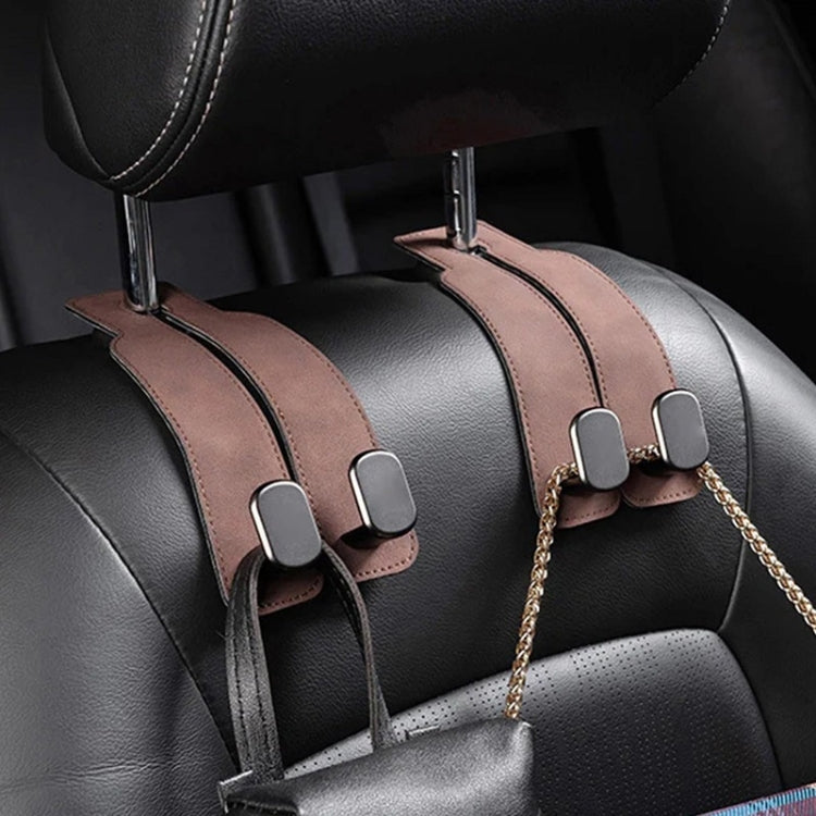 Car Seat Mack Multifunctional Metal Hook Mobile Phone Holder, Style: No Mark(Brown) - HoMEdemic™ 