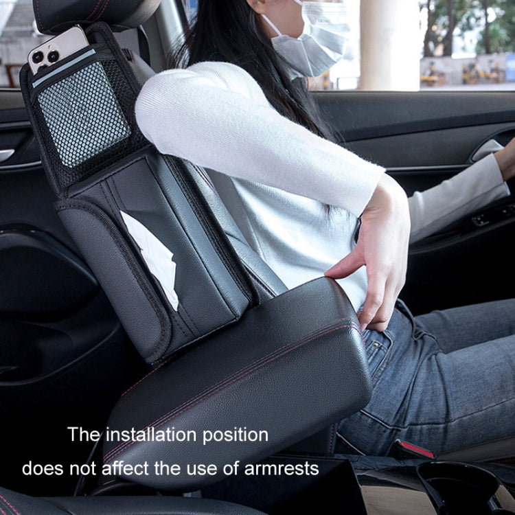 Car Seat Side Storage Hanging Bag Tissue Box, Model: H321 Carbon Fiber Pattern - HoMEdemic™ 