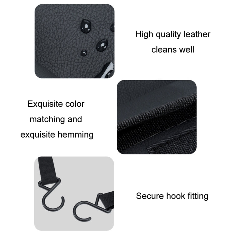 Car Seat Storage Mesh Pocket Hanging Storage Bag Tissue Box, Color: H9160 Black - HoMEdemic™ 