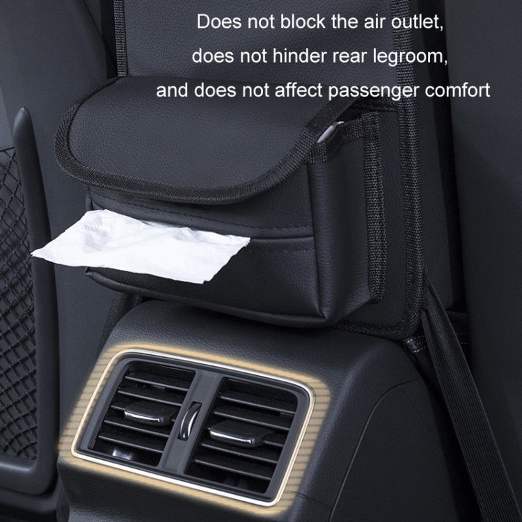 Car Seat Storage Mesh Pocket Hanging Storage Bag Tissue Box, Color: H9160 Black - HoMEdemic™ 