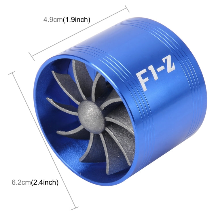Car Stainless Universal Supercharger F1-Z Single Side Turbine Air Intake Fuel Saver Turbo Turboing Charger Fan Set kit, Single Side - HoMEdemic™ 