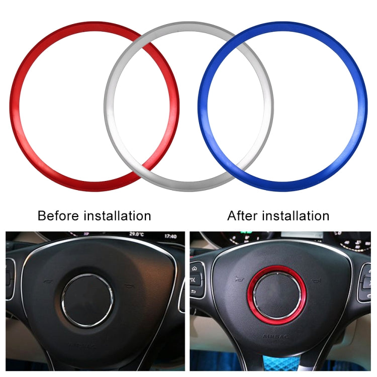 Car Steering Wheel Decorative Ring Cover for Mercedes-Benz,Inner Diameter: 5.8cm, 5.8cm (Silver), 5.8cm (Blue), 5.8cm (Red) - HoMEdemic™ 