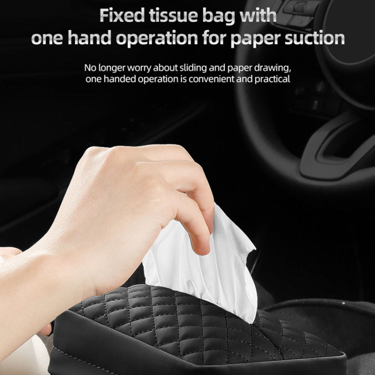 Car Sun Visor Armrest Box Back Hanging Tissue Box(Beige) - HoMEdemic™ 