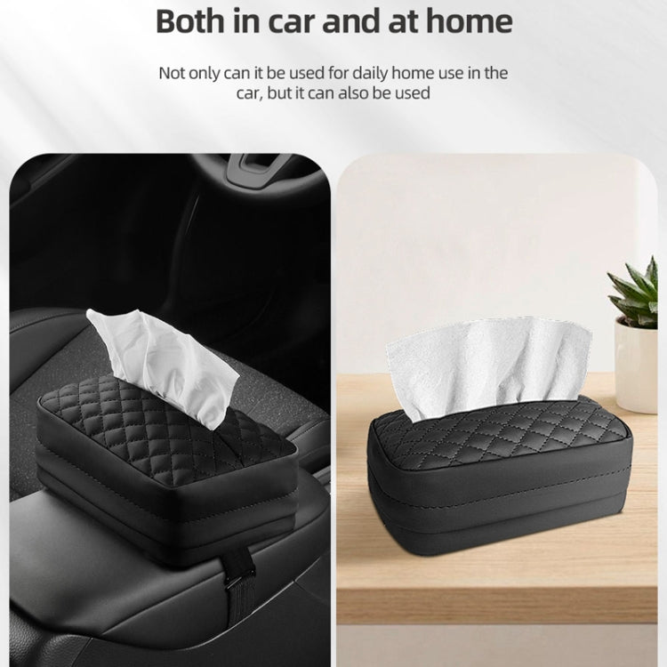 Car Sun Visor Armrest Box Back Hanging Tissue Box(Beige) - HoMEdemic™ 
