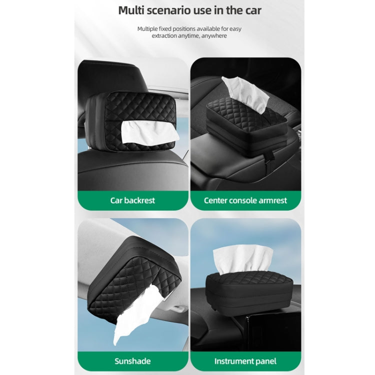 Car Sun Visor Armrest Box Back Hanging Tissue Box(Black) - HoMEdemic™ 