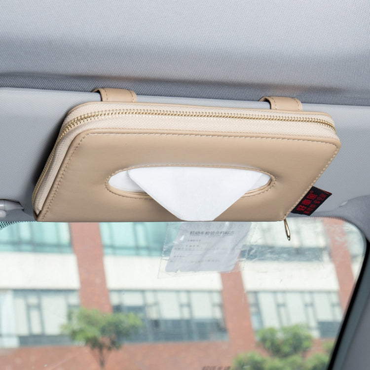 Car Sun Visor Skylight Hanging Tissue Box(H053 Beige) - HoMEdemic™ 