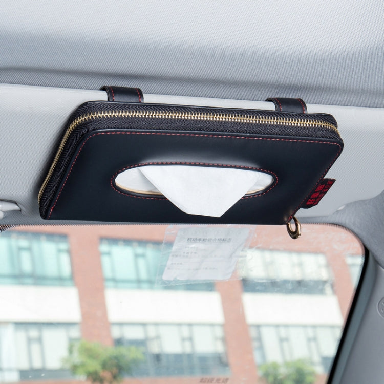 Car Sun Visor Skylight Hanging Tissue Box(H055 Black) - HoMEdemic™ 