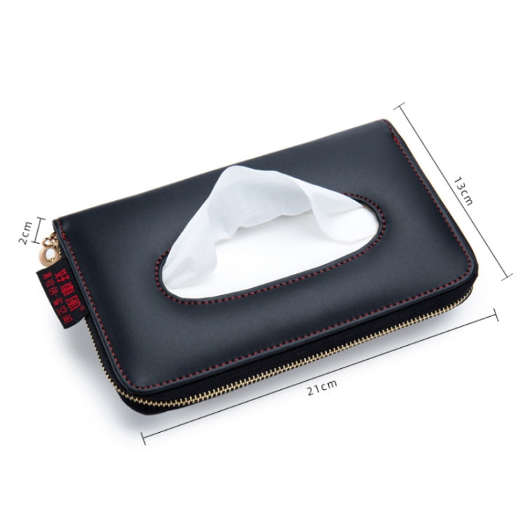 Car Sun Visor Skylight Hanging Tissue Box(H055 Black) - HoMEdemic™ 
