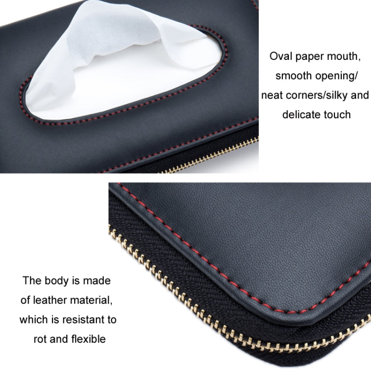 Car Sun Visor Skylight Hanging Tissue Box(H055 Black) - HoMEdemic™ 