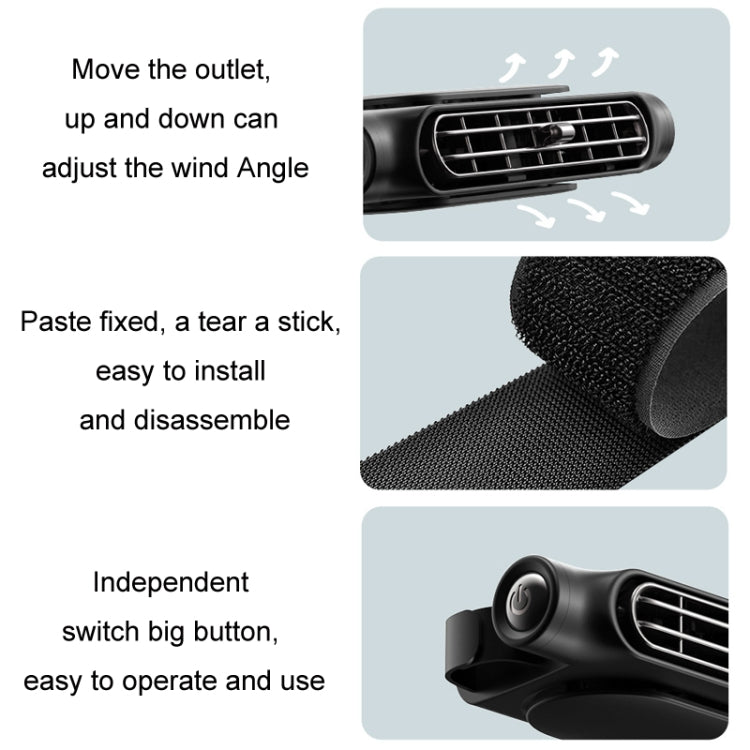 Car Turbine High Wind USB Plug-in Seat Back Fan(CF03 Black) - HoMEdemic™ 