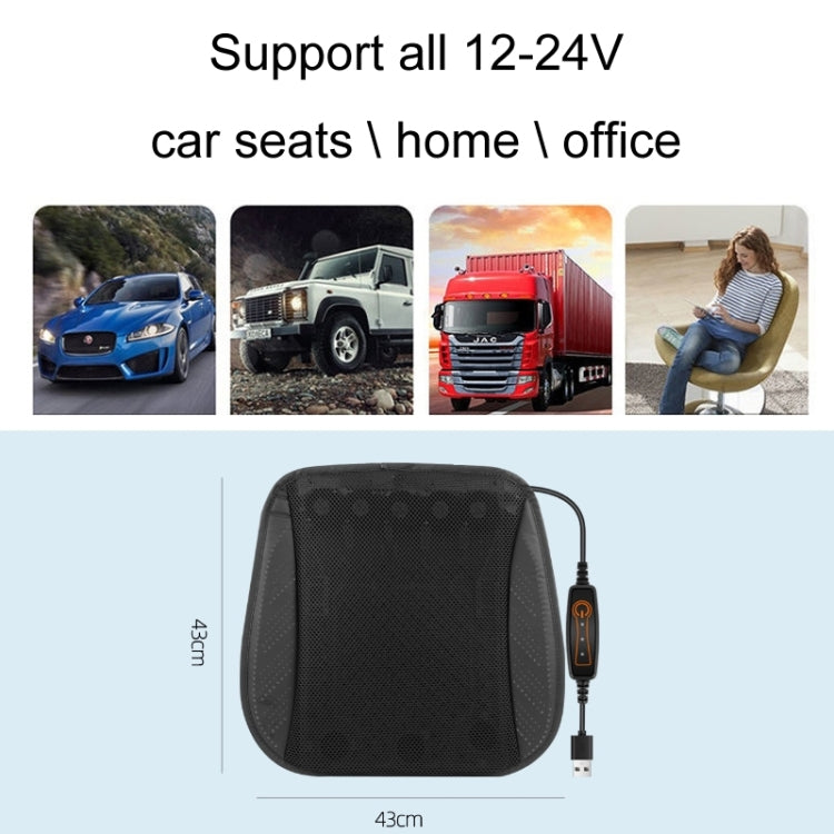 Car USB Summer Cool Ventilated Breathable Seat Cushion(Blue 8 Sets Fan) - HoMEdemic™ 