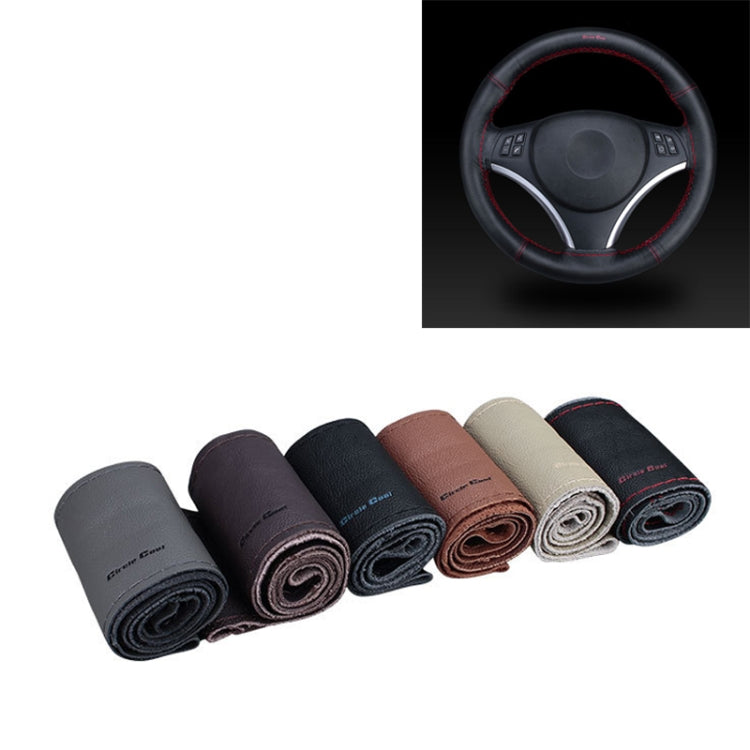 Car Universal Genuine Leather Hand-stitched Steering Wheel Cover - HoMEdemic™ 