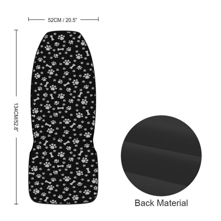 Car Universal Printed Seat Protector Automobile Decoration Supplies, Style: Footprint And Bone - HoMEdemic™ 