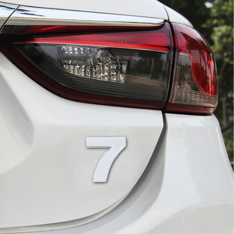 Car Vehicle Badge Emblem 3D Number One Self-adhesive Sticker Decal, Size: 3.6*4.5*0.5cm, 7, 8, 1, 2, 3, 4, 5, 6 - HoMEdemic™ 