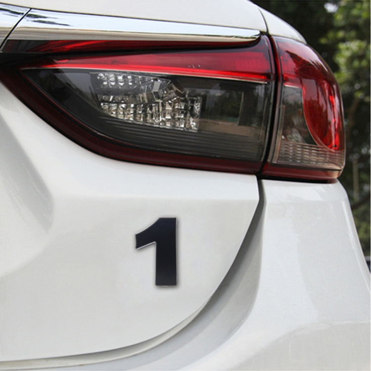 Car Vehicle Badge Emblem 3D Number One Self-adhesive Sticker Decal, Size: 3.6*4.5*0.5cm, 7, 8, 1, 2, 3, 4, 5, 6 - HoMEdemic™ 