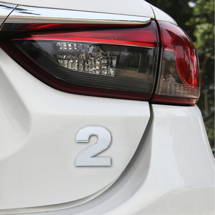 Car Vehicle Badge Emblem 3D Number One Self-adhesive Sticker Decal, Size: 3.6*4.5*0.5cm, 7, 8, 1, 2, 3, 4, 5, 6 - HoMEdemic™ 