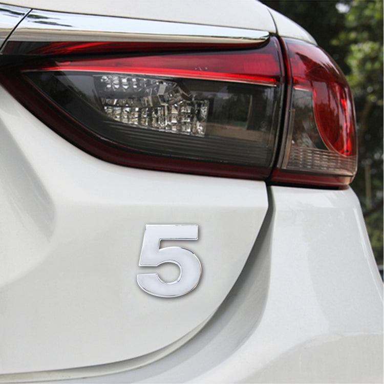 Car Vehicle Badge Emblem 3D Number One Self-adhesive Sticker Decal, Size: 3.6*4.5*0.5cm, 7, 8, 1, 2, 3, 4, 5, 6 - HoMEdemic™ 