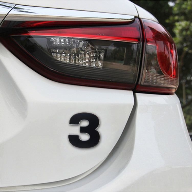 Car Vehicle Badge Emblem 3D Number One Self-adhesive Sticker Decal, Size: 3.6*4.5*0.5cm, 8, 1, 2, 3, 4, 5, 6, 7 - HoMEdemic™ 