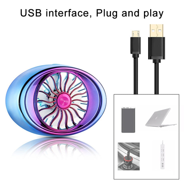 Car Vent Fan Multi-function USB Interface LED Lamp Portable Fan, CRP2631A, CRP2631B, CRP2631C, CRP2631D, CRP2631E, CRP2631F - HoMEdemic™ 