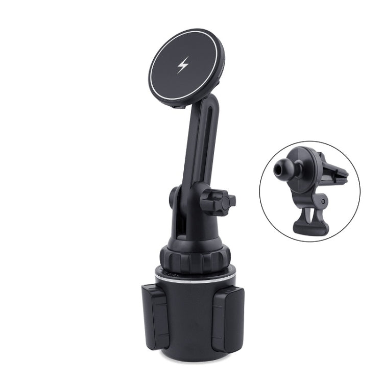 Car Water Cup Holder MagSafe Wireless Charging Bracket(Black) - HoMEdemic™ 