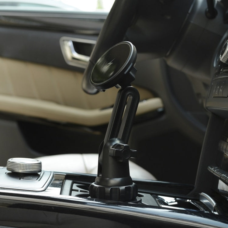 Car Water Cup Holder MagSafe Wireless Charging Bracket(Black) - HoMEdemic™ 