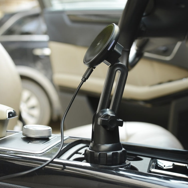 Car Water Cup Holder MagSafe Wireless Charging Bracket(Black) - HoMEdemic™ 