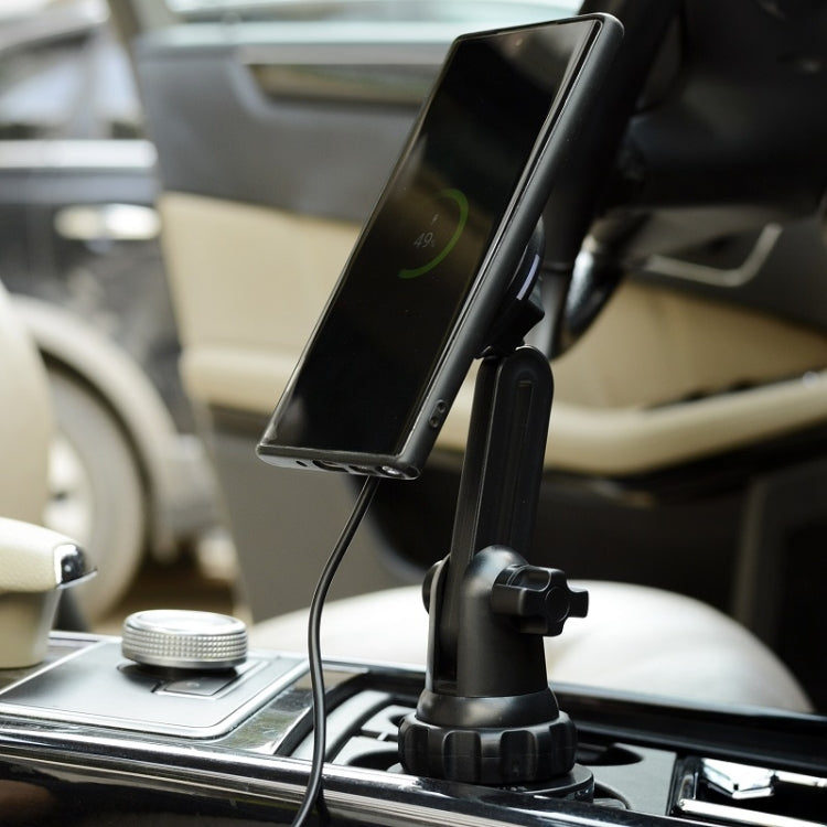 Car Water Cup Holder MagSafe Wireless Charging Bracket(Black) - HoMEdemic™ 