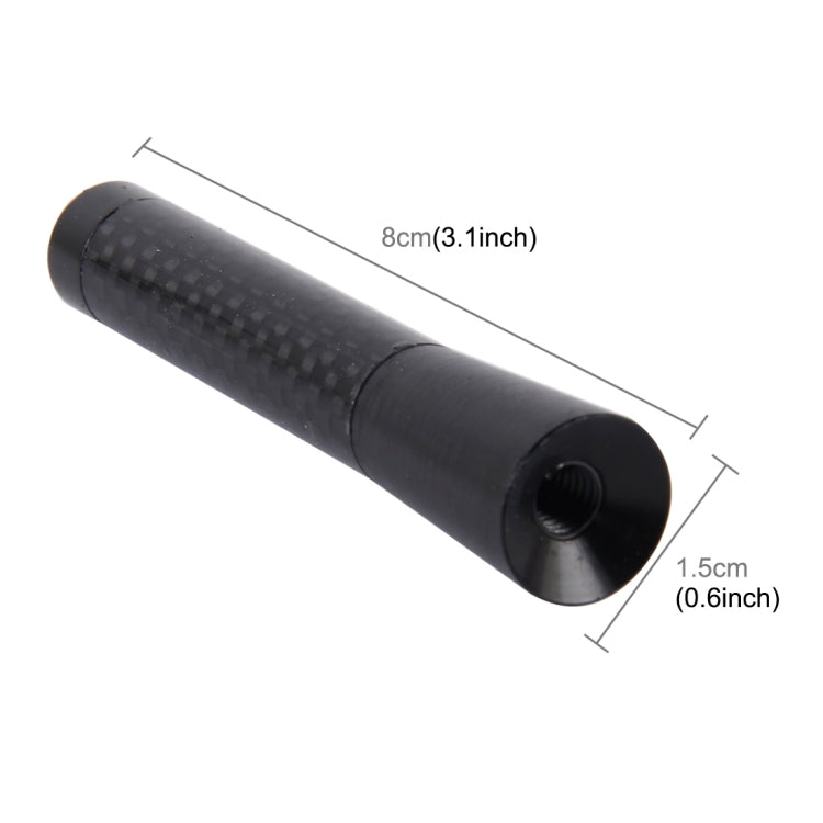 Carbon Fiber Aluminum Short Antenna Polished Universal Screws Base(Medium Size), 8cm - HoMEdemic™ 