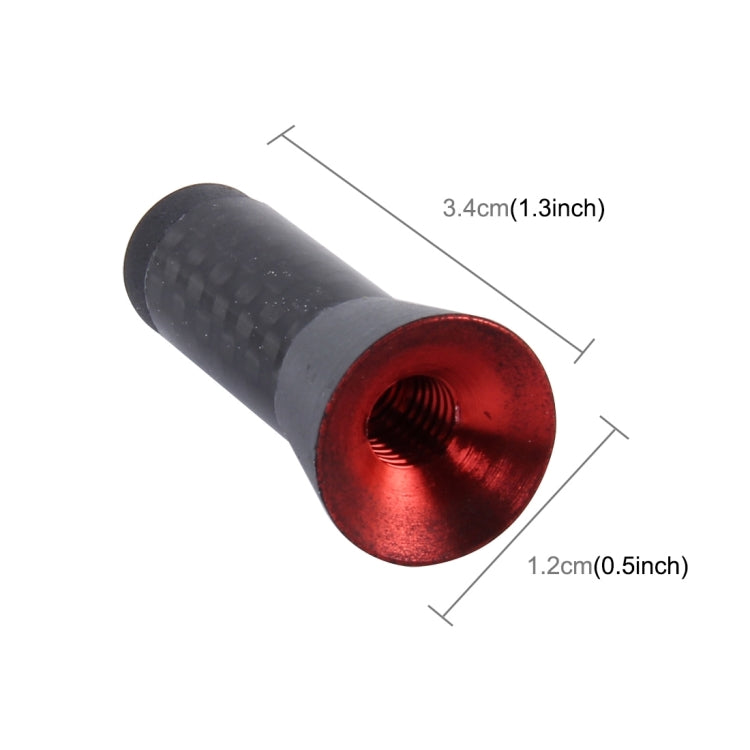 Carbon Fiber Aluminum Short Antenna Polished Universal Screws Base(Small Size), 3.4cm - HoMEdemic™