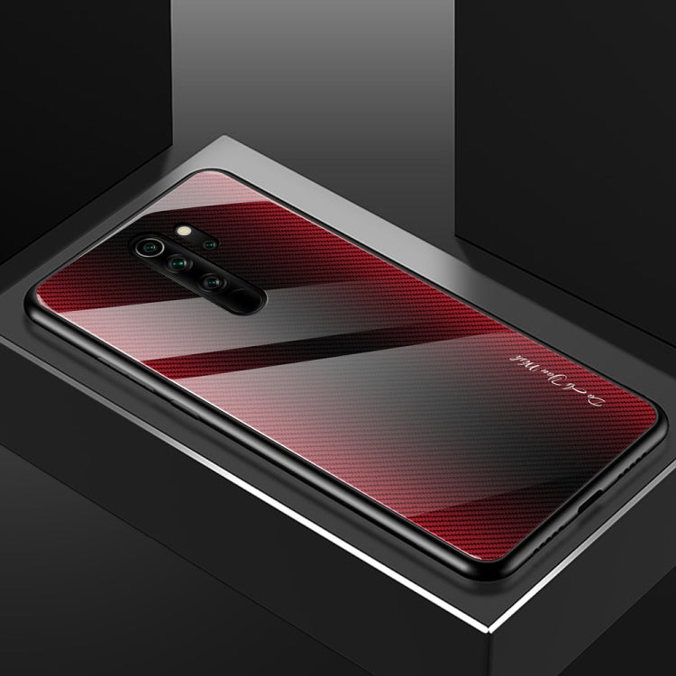 Carbon Fiber Texture Gradient Color Glass Case, For Xiaomi Redmi Note 8 Pro, For Xiaomi Redmi Note 8, For iPhone 11 Pro Max, For iPhone 11 - HoMEdemic™ 