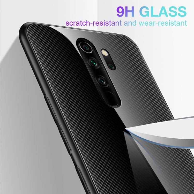 Carbon Fiber Texture Gradient Color Glass Case, For Xiaomi Redmi Note 8 Pro, For Xiaomi Redmi Note 8, For iPhone 11 Pro Max, For iPhone 11 - HoMEdemic™ 