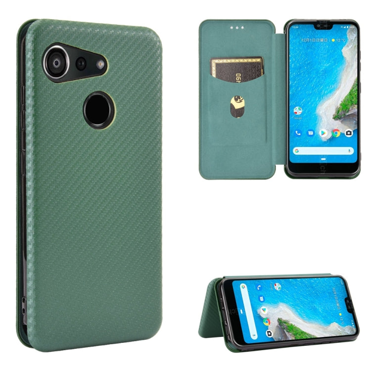Carbon Fiber Texture Magnetic Horizontal Flip TPU + PC + PU Leather Case with Card Slot, For Kyocera Android One S6, For Kyocera Gratina KYV48, For Ulefone Note 9P, For Sharp Aquos Zero 5G Basic - HoMEdemic™ 