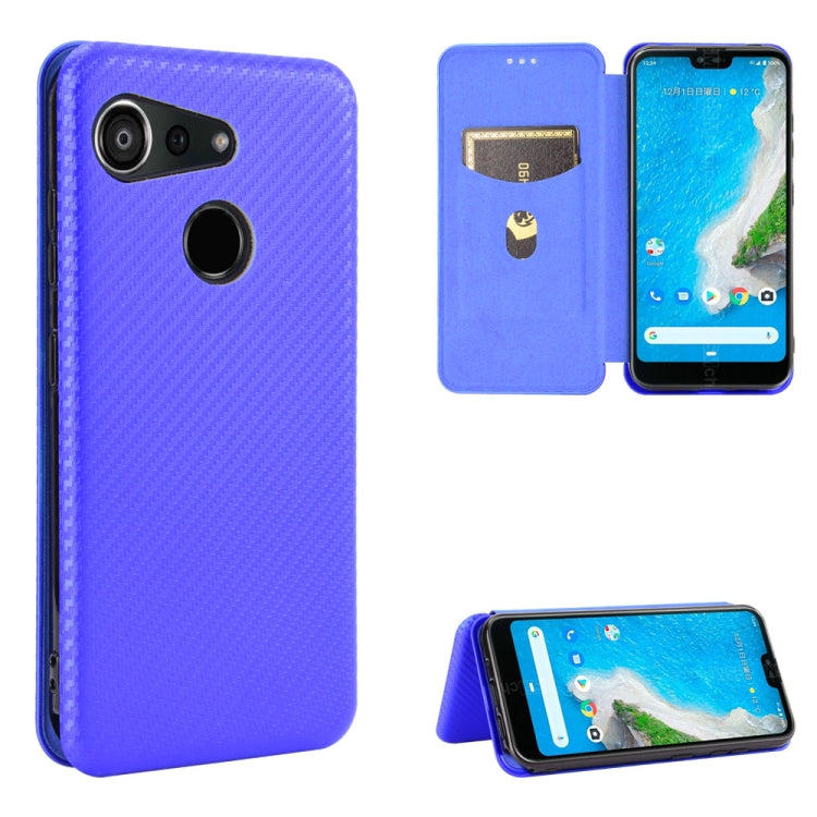 Carbon Fiber Texture Magnetic Horizontal Flip TPU + PC + PU Leather Case with Card Slot, For Kyocera Android One S6, For Kyocera Gratina KYV48, For Ulefone Note 9P, For Sharp Aquos Zero 5G Basic - HoMEdemic™ 