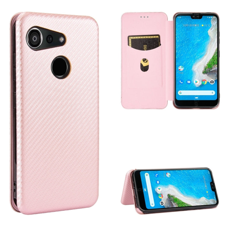 Carbon Fiber Texture Magnetic Horizontal Flip TPU + PC + PU Leather Case with Card Slot, For Kyocera Android One S6, For Kyocera Gratina KYV48, For Ulefone Note 9P, For Sharp Aquos Zero 5G Basic - HoMEdemic™ 