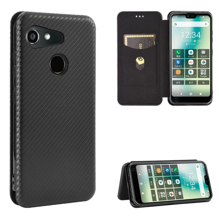 Carbon Fiber Texture Magnetic Horizontal Flip TPU + PC + PU Leather Case with Card Slot, For Kyocera Android One S6, For Kyocera Gratina KYV48, For Ulefone Note 9P, For Sharp Aquos Zero 5G Basic - HoMEdemic™ 