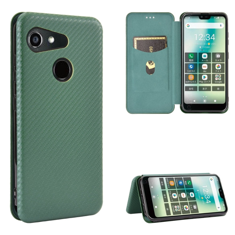 Carbon Fiber Texture Magnetic Horizontal Flip TPU + PC + PU Leather Case with Card Slot, For Kyocera Android One S6, For Kyocera Gratina KYV48, For Ulefone Note 9P, For Sharp Aquos Zero 5G Basic - HoMEdemic™ 