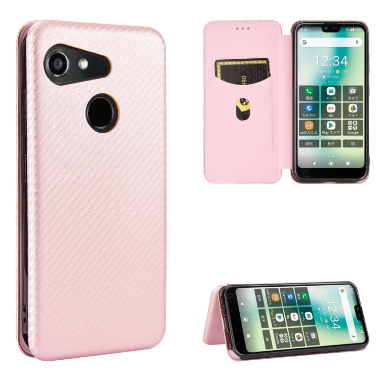 Carbon Fiber Texture Magnetic Horizontal Flip TPU + PC + PU Leather Case with Card Slot, For Kyocera Android One S6, For Kyocera Gratina KYV48, For Ulefone Note 9P, For Sharp Aquos Zero 5G Basic - HoMEdemic™ 