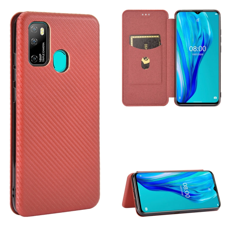 Carbon Fiber Texture Magnetic Horizontal Flip TPU + PC + PU Leather Case with Card Slot, For Kyocera Android One S6, For Kyocera Gratina KYV48, For Ulefone Note 9P, For Sharp Aquos Zero 5G Basic - HoMEdemic™ 