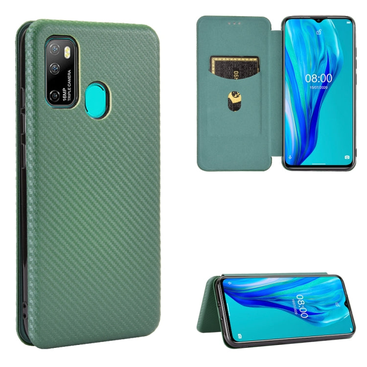 Carbon Fiber Texture Magnetic Horizontal Flip TPU + PC + PU Leather Case with Card Slot, For Kyocera Android One S6, For Kyocera Gratina KYV48, For Ulefone Note 9P, For Sharp Aquos Zero 5G Basic - HoMEdemic™ 