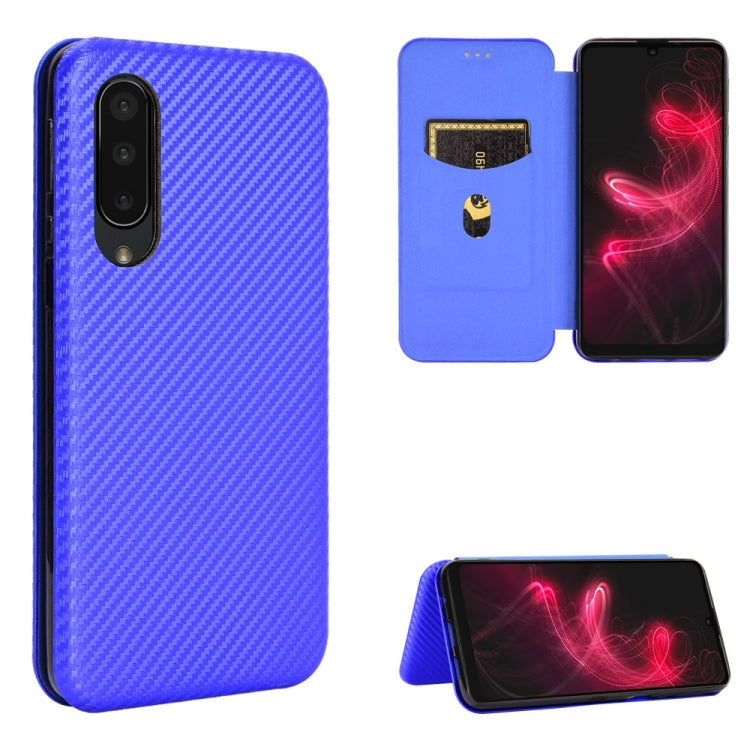 Carbon Fiber Texture Magnetic Horizontal Flip TPU + PC + PU Leather Case with Card Slot, For Kyocera Android One S6, For Kyocera Gratina KYV48, For Ulefone Note 9P, For Sharp Aquos Zero 5G Basic - HoMEdemic™ 