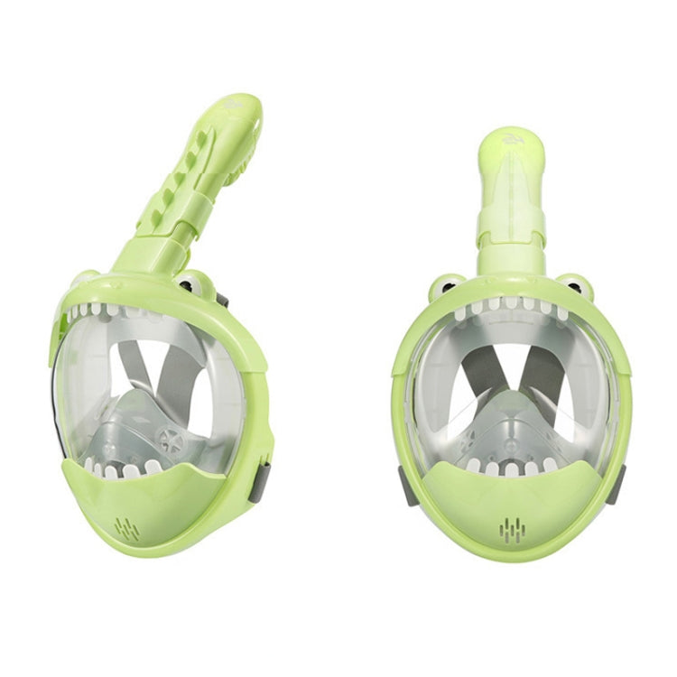 Cartoon Kids Full Dry Diving Mask Swimming Anti-Fog Snorkeling Mask, Size: XS(Dinosaur) - HoMEdemic™ 