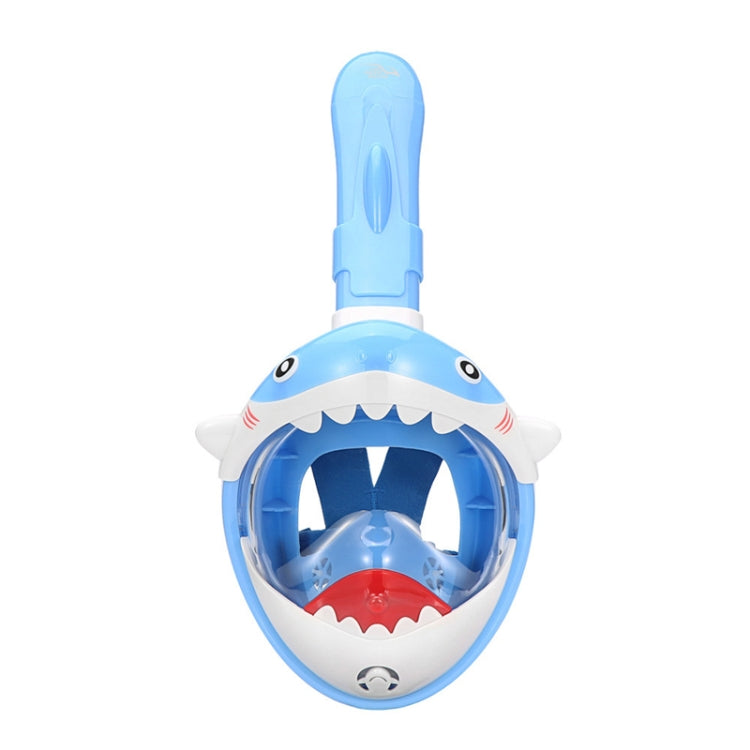 Cartoon Kids Full Dry Diving Mask Swimming Anti-Fog Snorkeling Mask, Size: XS(Shark Blue) - HoMEdemic™ 