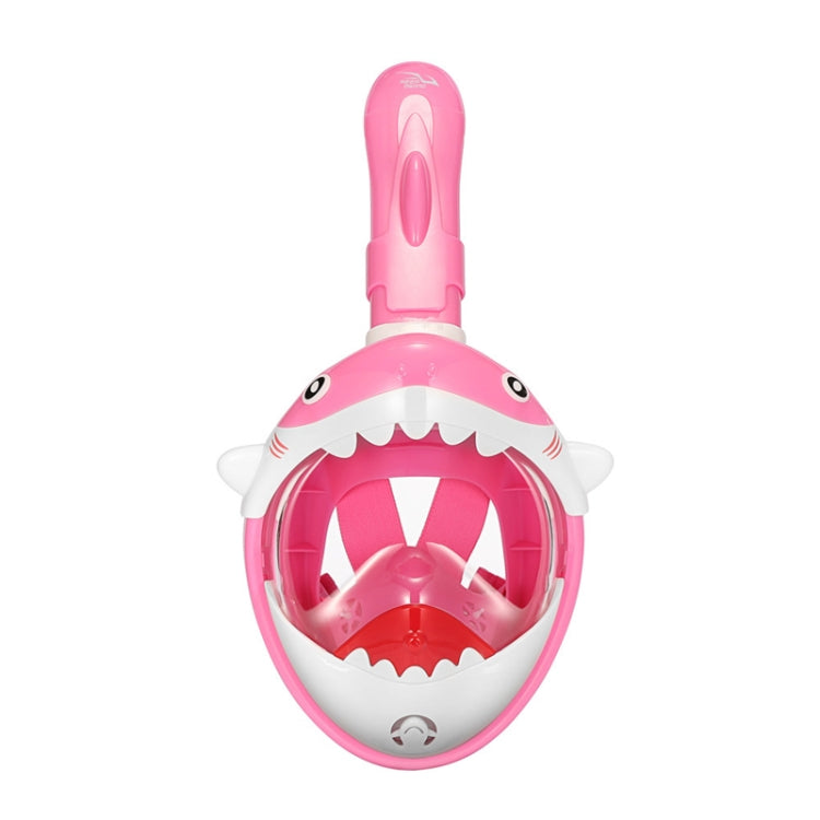 Cartoon Kids Full Dry Diving Mask Swimming Anti-Fog Snorkeling Mask, Size: XS(Shark Pink) - HoMEdemic™ 