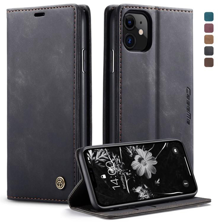 CaseMe-013 Multifunctional Horizontal Flip Leather Case with Card Slot & Holder & Wallet for iPhone 11(Black) - HoMEdemic™ 
