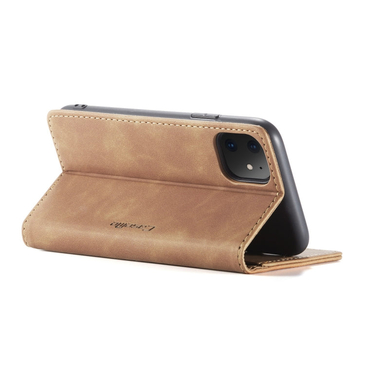 CaseMe-013 Multifunctional Horizontal Flip Leather Case with Card Slot & Holder & Wallet for iPhone 11(Brown) - HoMEdemic™ 