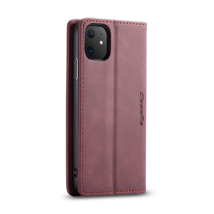 CaseMe-013 Multifunctional Horizontal Flip Leather Case with Card Slot & Holder & Wallet for iPhone 11(Wine) - HoMEdemic™ 