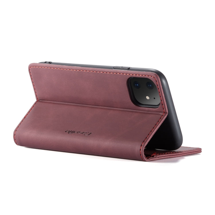 CaseMe-013 Multifunctional Horizontal Flip Leather Case with Card Slot & Holder & Wallet for iPhone 11(Wine) - HoMEdemic™ 