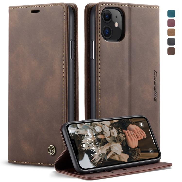 CaseMe-013 Multifunctional Horizontal Flip Leather Case with Card Slot & Holder & Wallet for iPhone 11(coffee) - HoMEdemic™ 